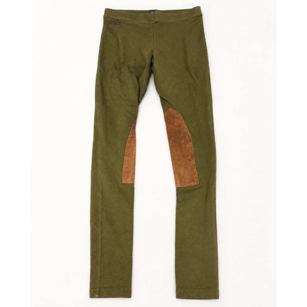 Polo Ralph Lauren Equestrian Riding Leggings XS Olive Green Knee Patch